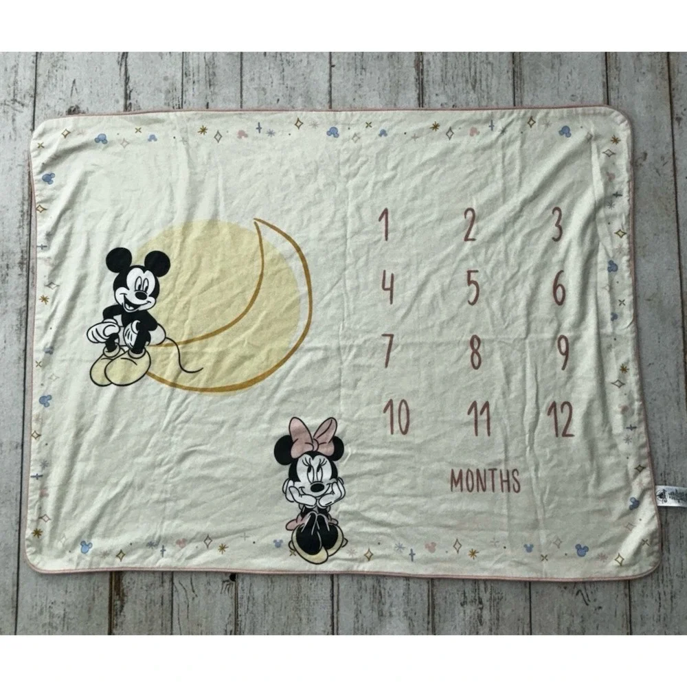 Disney Mickey‎ And Minnie Mouse Baby Milestone Blanket Missing Marker